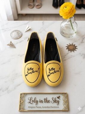 Loly in the Sky Yellow 'Hello Sunshine!' Flats